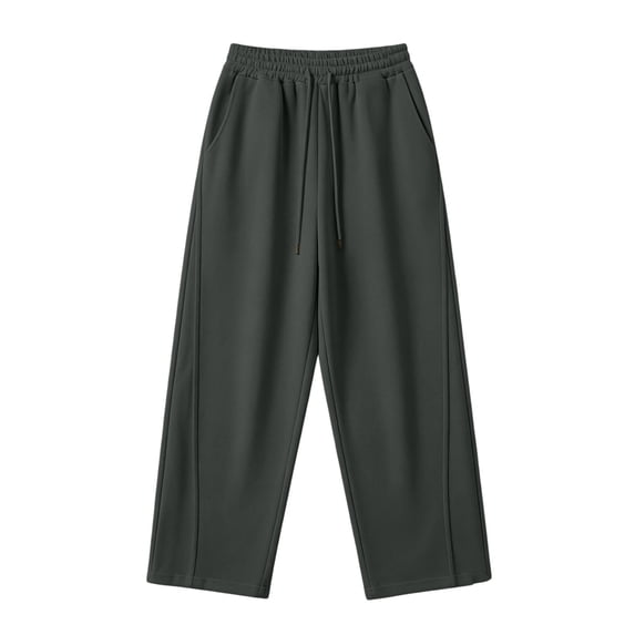 StSilkitty Sweatpants for Men Straight Leg Open Bottom Workout Pants Drawstring Elastic Waist Workout Trousers with Pockets