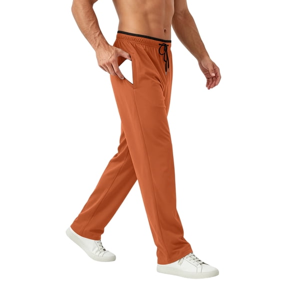 StSilkitty Sweatpants for Men Straight Leg Quick Dry Sweat Pants with Pockets Drawstring Elastic Waist Athletic Trousers