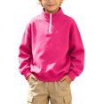 thumbnail image 1 of StSilkitty Sweatshirts for Boys Girls Quarter Zip Long Sleeve Mock Neck Pullover Tops Fall Winter Warm Clothes, 1 of 9