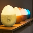 thumbnail image 1 of StSilkitty USB Charging Egg Tumbler Night Light Soft Glowing Bedhead Desk Lamp for Relaxing Ambiance Versatile Decorative Light and Bedroom Sleep Companion, 1 of 9