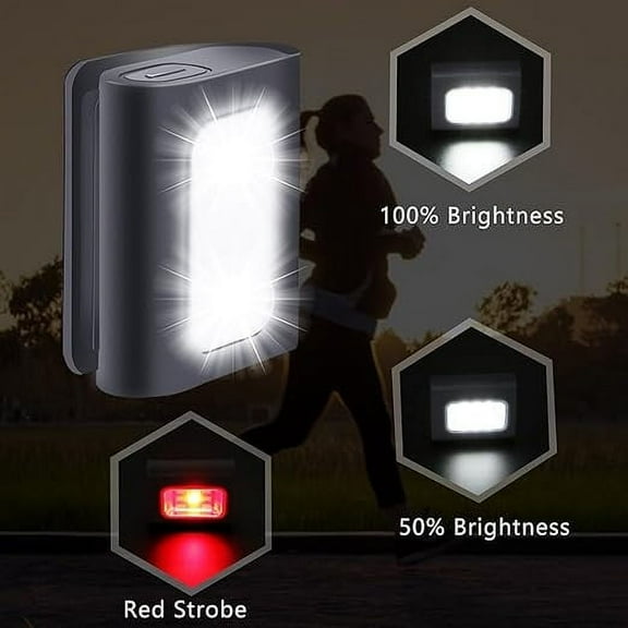 StSilkitty USB Rechargeable Portable Night Running Headlamp with 3 Brightness Modes and Emergency Red Light for Outdoor Sports and Camping Safety