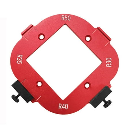StSilkitty Versatile Aluminum Alloy Router Template for Precise Round Corner Cuts in Woodworking,Stable and Easy to Use Corner Jigs for DIY Wood Projects