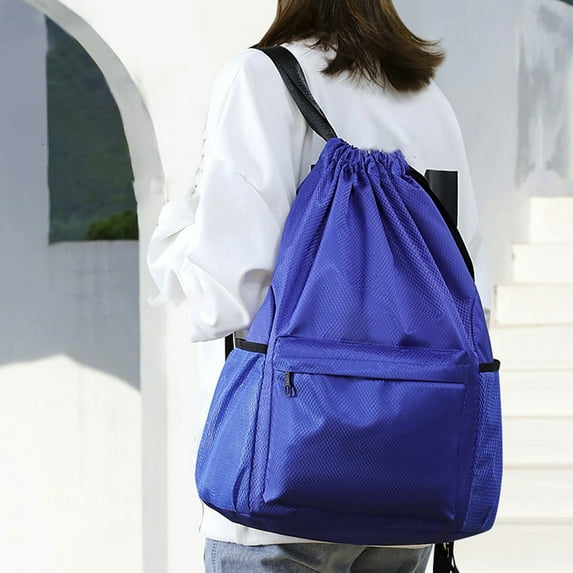 StSilkitty Waterproof Drawstring Backpack with Wet Pocket Suit for Gym,Beach,Swim Sports Unisex Lightweight Bag for Travel Daily Use with Large Storage Capacity