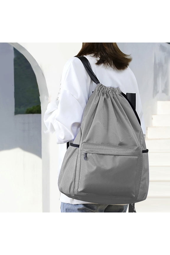 Waterproof Drawstring Backpack with Wet Pocket Suit for Gym,Beach,Swim Sports Unisex Lightweight Bag for Travel Daily Use with Large Storage Capacity