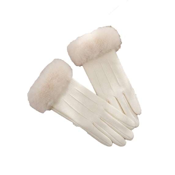 StSilkitty Winter Gloves for Women Cold Weather Fuzzy Warm Gloves Windproof Cycling Biking Running Full Finger Gloves