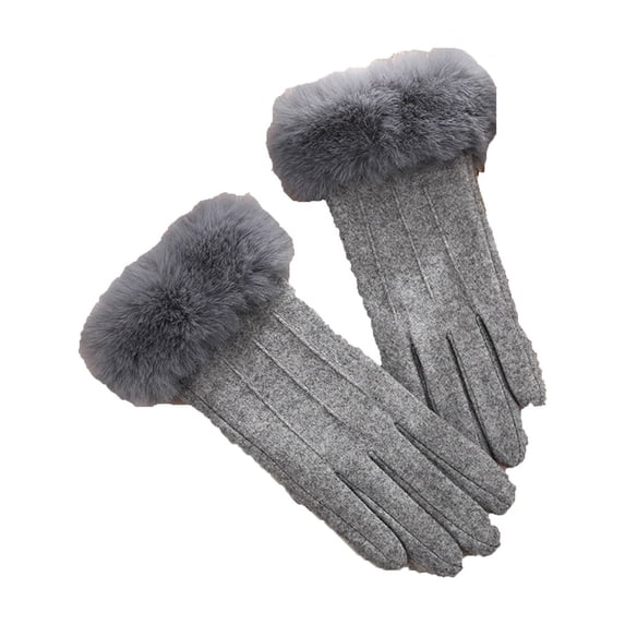 StSilkitty Winter Gloves for Women Cold Weather Fuzzy Warm Gloves Windproof Cycling Biking Running Full Finger Gloves