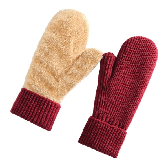 StSilkitty Winter Mittens for Men Women Cold Weather Fleece Thick Warm Knit Gloves Lightweight Breathable Thermal Mittens