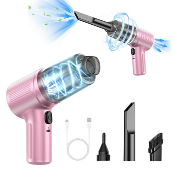 StSilkitty Wireless Car Vacuum Cleaner Multi-Function Handheld Portable Vacuum and Blower Combination Mini Car Vacuum Cleaner,Pink