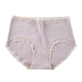 thumbnail image 1 of StSilkitty Women's Cotton Underwear Bowknot No Show Stretch Breathable Panties Solid Color Lightweight Bikini Briefs, 1 of 4