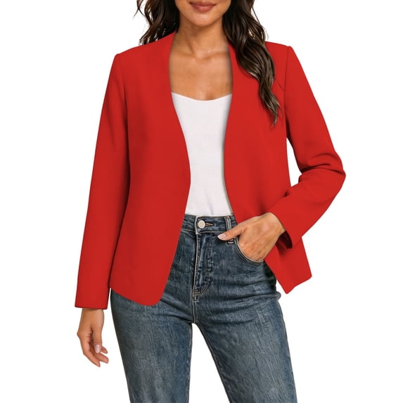 StSilkitty Womens Dress Blazer Solid Color Long Sleeve Open Front Suit Jacket Business Casual Lightweight Soft Blazers