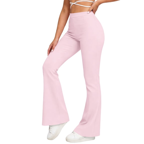 StSilkitty Womens Flare Yoga Pants High Waist Stretch Bell Bottom Leggings Summer Lightweight Soft Workout Trousers with Pockets
