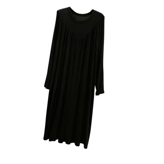 StSilkitty Womens Lounge Nightgowns Long Sleeve Crewneck Pajama Night Gown Lightweight Comfy Breathable Sleepshirts