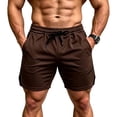 thumbnail image 1 of StSilkitty Workout Shorts for Mens Solid Color Elastic Drawstring Athletic Shorts with Pockets Gym Running Shorts, 1 of 6