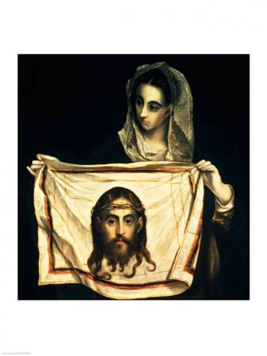 StVeronica with the Holy Shroud Canvas Art - El Greco (18 x 24)