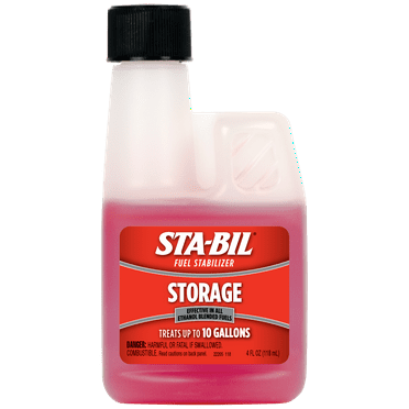 STA-BIL Storage Fuel Stabilizer for Gasoline Engines, 4 Fluid Ounces (22205)  Treats 10 Gallons.