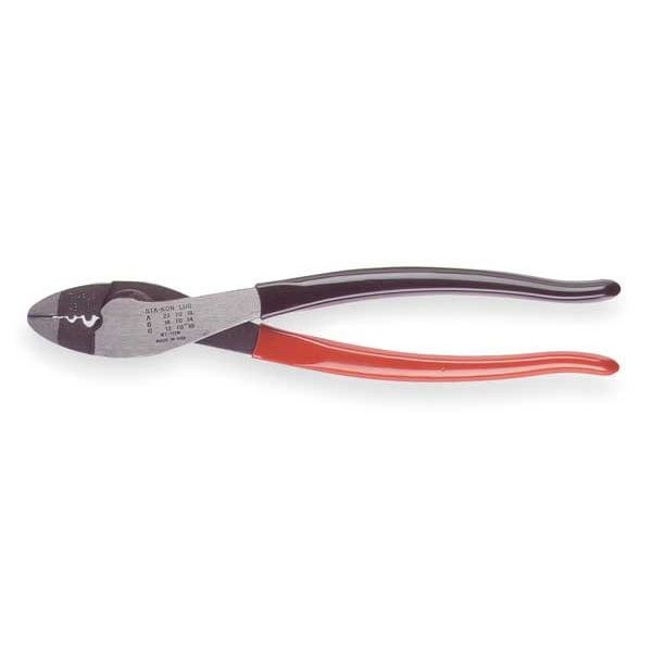 Sta-Kon Pliers-Style Crimper, 22-10 AWG, Non-Insulated A B C Sta-Kon Pliers-Style Crimper, 22-10 AWG, Non-Insulated A B C