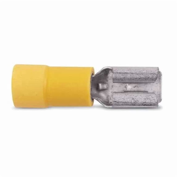 Sta-Kon Female Disconnect, Yellow, 12-10AWG, PK50 10RC-250F