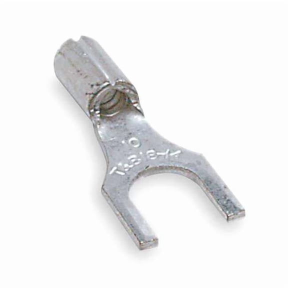Sta-Kon Fork Terminal,Tin,Copper,Bare,PK50 C10-14F