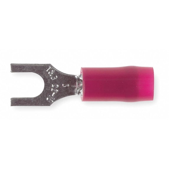 Sta-Kon Fork Terminal,Tin,Copper,Red,PK100 RA18-6F