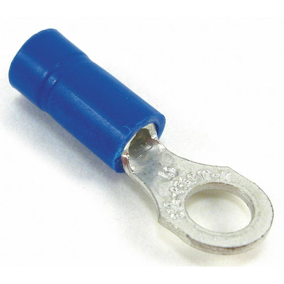 Sta-Kon Ring Terminal,Blue,18 AWG,14 AWG,PK100  14RB-10