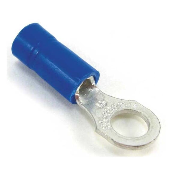 Sta-Kon Ring Terminal,Blue,18 AWG,14 AWG,PK100 14RB-4