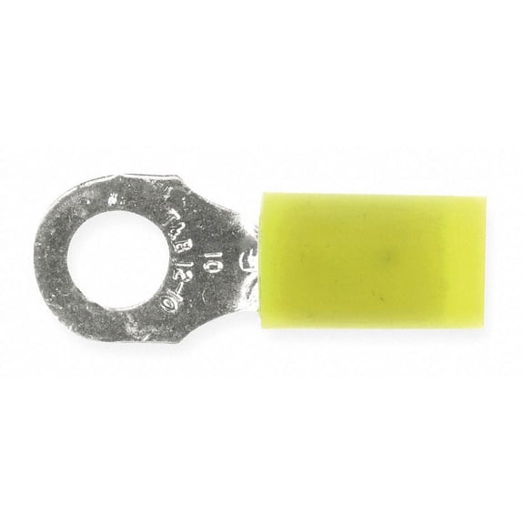 Sta-Kon Ring Terminal,Yellow,12 AWG,10 AWG,PK50 RC10-10