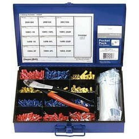 Wire Terminal Kit, Vinyl Insulated, Assorted, Crimp Termination Only