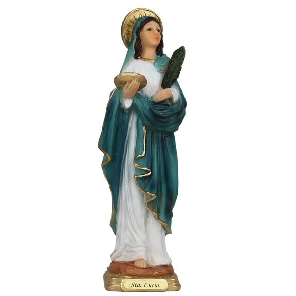 Sta. Lucia 11.5" Luca de Siracusa Resin Catholic Home Decor Saint Lucy Figure
