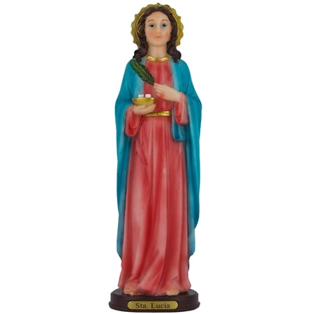 Sta. Lucia 12" Patrona De Las Personas con Ceguera y Enfermedades Oculares Saint Lucia Religious Statue