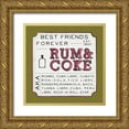 thumbnail image 1 of Sta Teresa, Ashley 12x12 Gold Ornate Wood Framed with Double Matting Museum Art Print Titled - Rum and Coke, 1 of 4