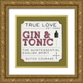 thumbnail image 1 of Sta Teresa, Ashley 26x26 Gold Ornate Wood Framed with Double Matting Museum Art Print Titled - Gin and Tonic, 1 of 4