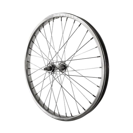 Sta-Tru Front Wheel 20" Silver Steel Rim, Solid Axle, and 36 Spokes, Includes Axle Nuts