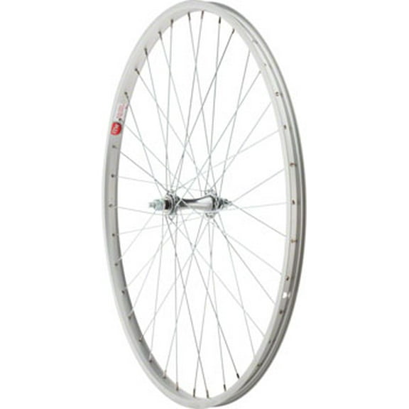 Sta-Tru Front Wheel 26 x 1 3/8 Silver Alloy Rim Bolt-on Axle, Includes Axle Nuts