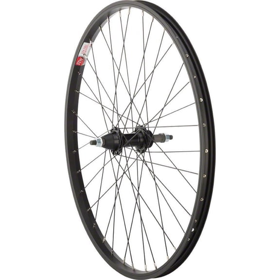 Sta Tru Rear Wheel 24x1.5" Solid Thread on Axle with 36 Spokes 5-8Speed, Includes Axle Nuts, Black