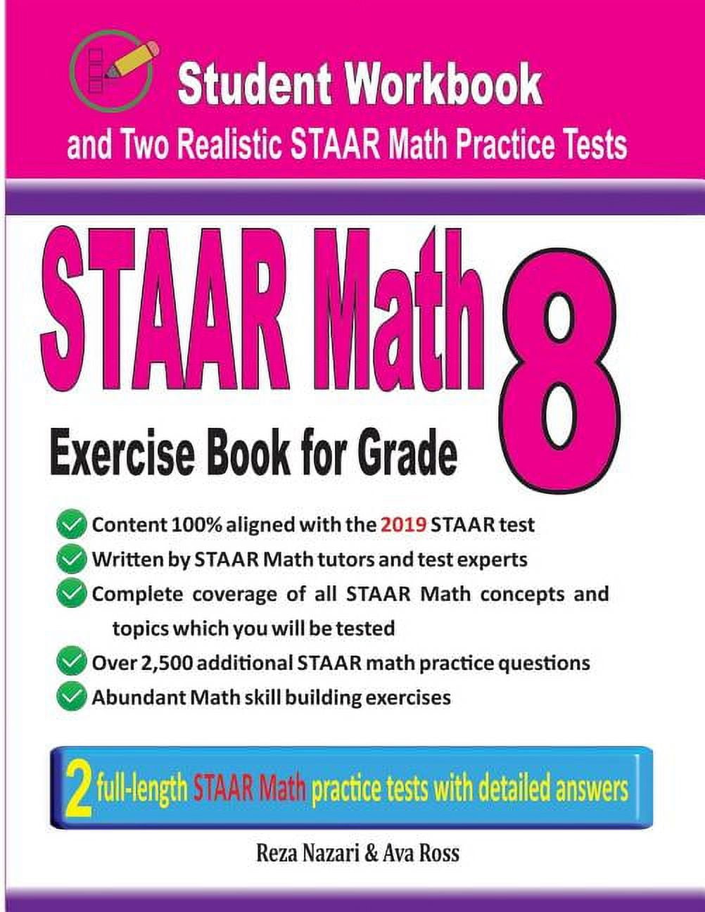 STAAR Math Exercise Book for Grade 8: Student Workbook and Two ...