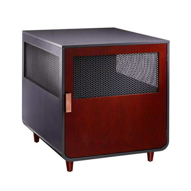 Staart Radius Wooden Dog Crate Mocha Walnut Large