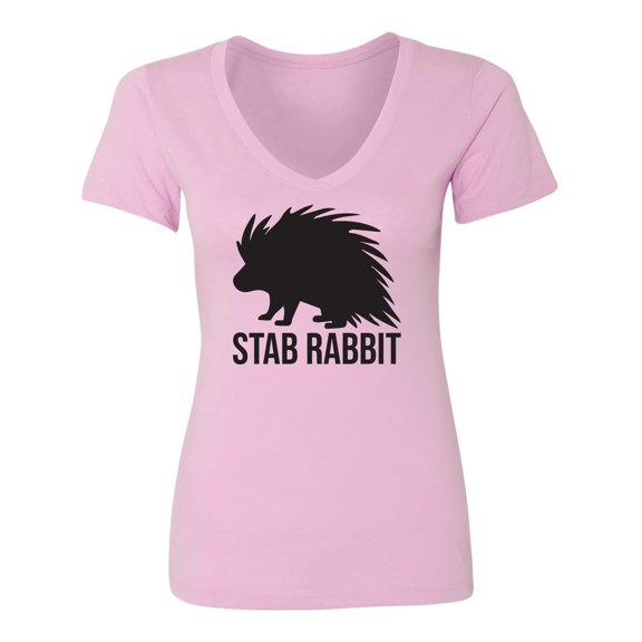 Stab Rabbit Womens V-Neck T-Shirt