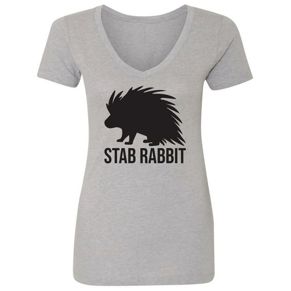 Stab Rabbit Womens V-Neck T-Shirt