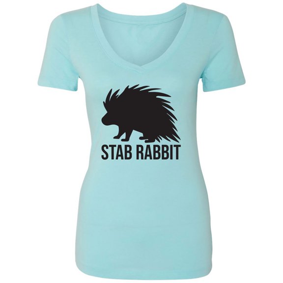 Stab Rabbit Womens V-Neck T-Shirt