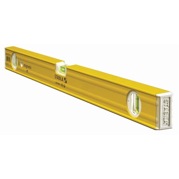 Stabila 80AS2M 48Inch Professional Magnetic Construction Level with Durable Frame, HighVisibility Vials, and Precision Measuring Surfaces