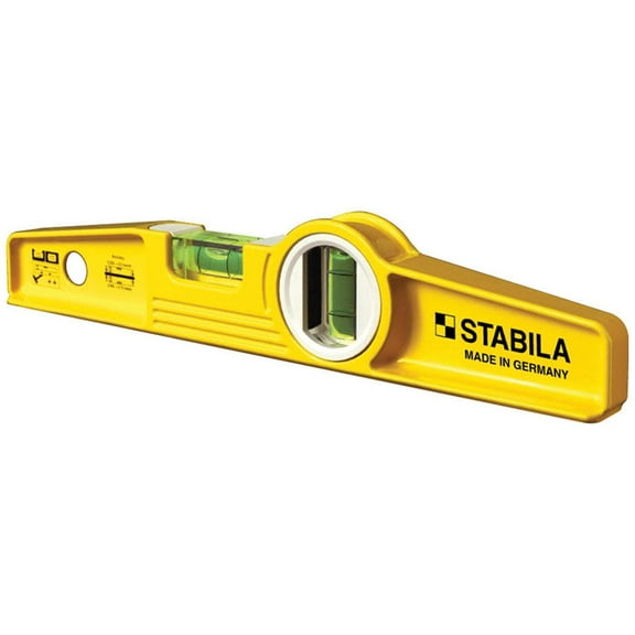 Stabila 25010 10" Torpedo Level w/ Heavy Duty Die Cast Aluminum Frame