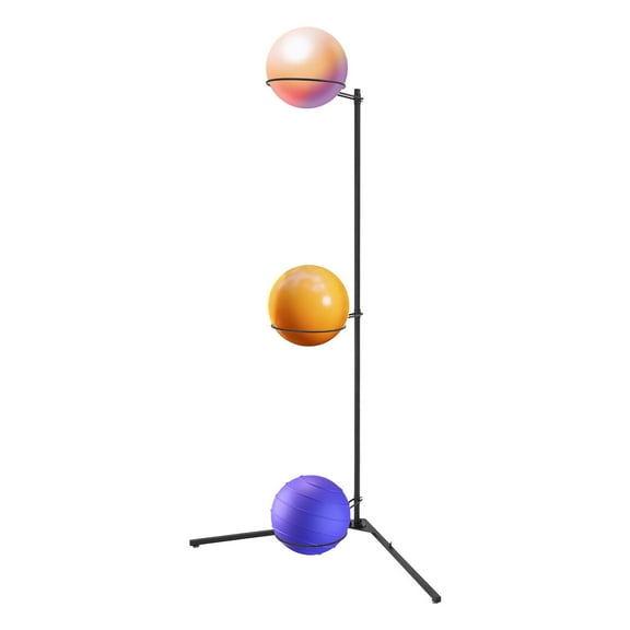 Stability Ball Rack, Exercise Ball Stand, Gym Ball Storage Stand for 3 Balls