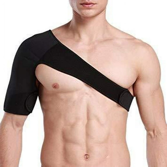 StabilityPro Adjustable Shoulder Brace Support Lightweight Neoprene, Black