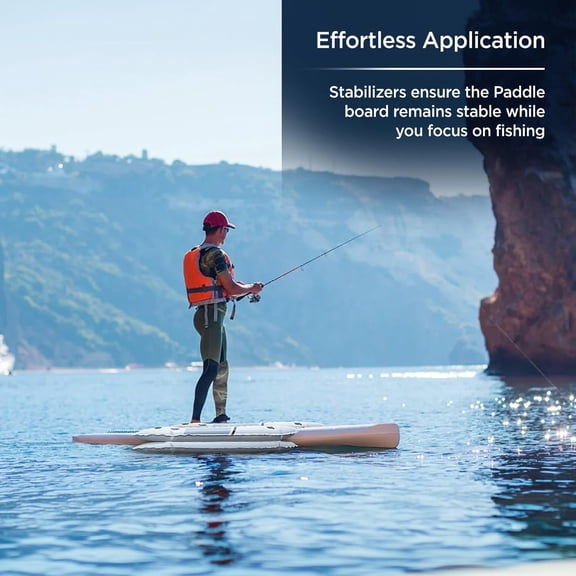 Stabilizers for Stand-Up Paddle Boards (Universal Fit) Inflatable Balance Training Floats for Beginners, Kids, Fishing, Dogs, Yoga and More (Heavy Duty PVC)