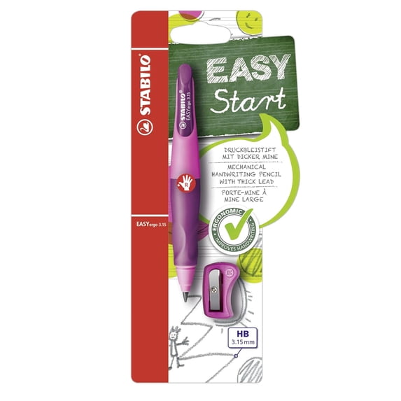 Stabilo Easyergo 3.15 Mechanical Pencil Right Handed Pink/Lilac , Multicolored