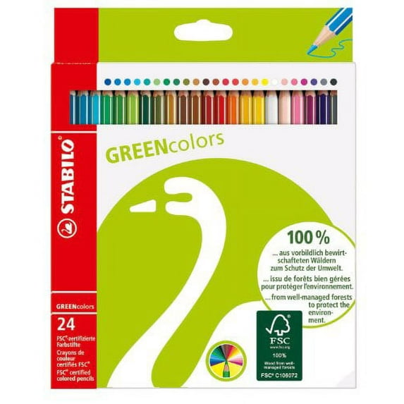 Stabilo Green Colored Pencil Set of 24
