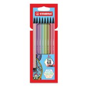Stabilo Pen 68 Set - Set of 8, Soft Colors