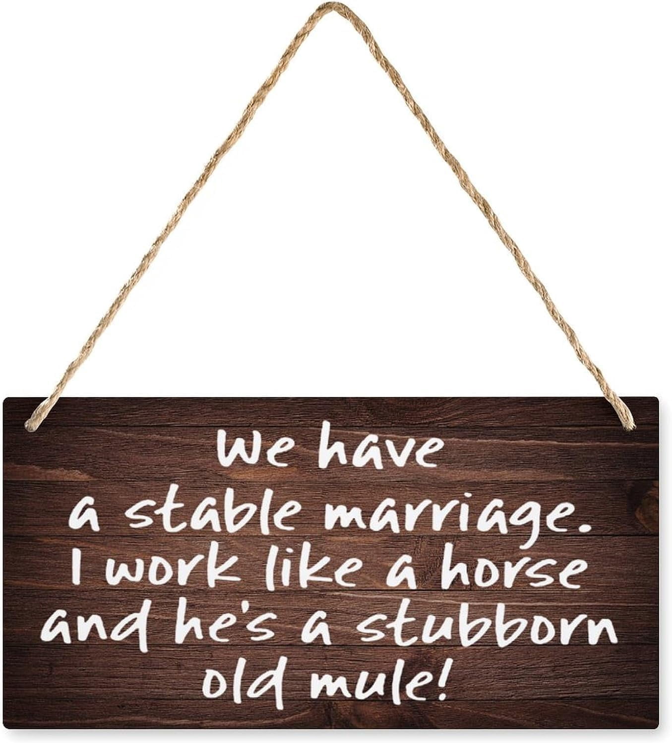 Stable Marriage Horse Donkey Wooden Plaque Sign, Printed Wooden ...