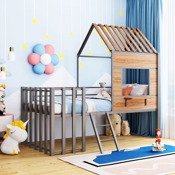 Stable Metal Plus Wood Loft Bed - Combine Strength and Style in One