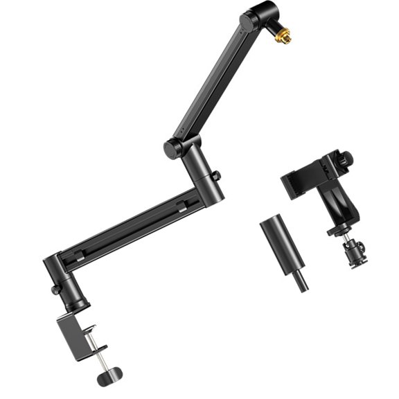 Stable Microphone Mount Stand 3 Joint Articulating Arm With Cable Routing Adjustable Microphone Stand